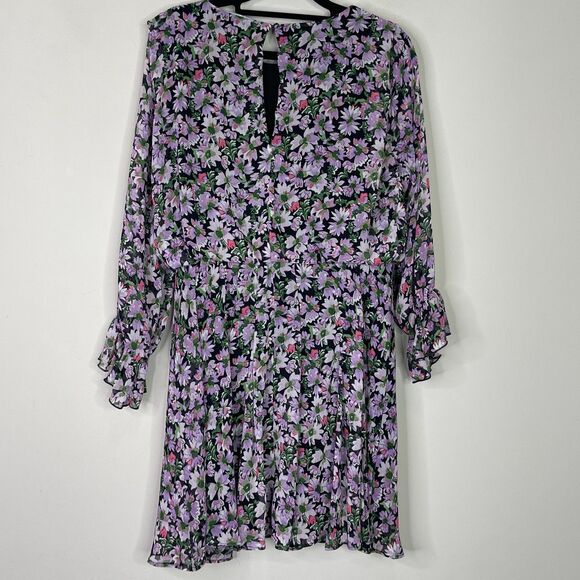 Zara Floral Print Long Sleeve Boho Dress Women's Size Medium - Picture 2 of 9
